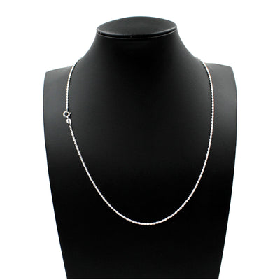 1.5MM Solid 925 Sterling Silver Italian DIAMOND CUT ROPE CHAIN Necklace UNISEX