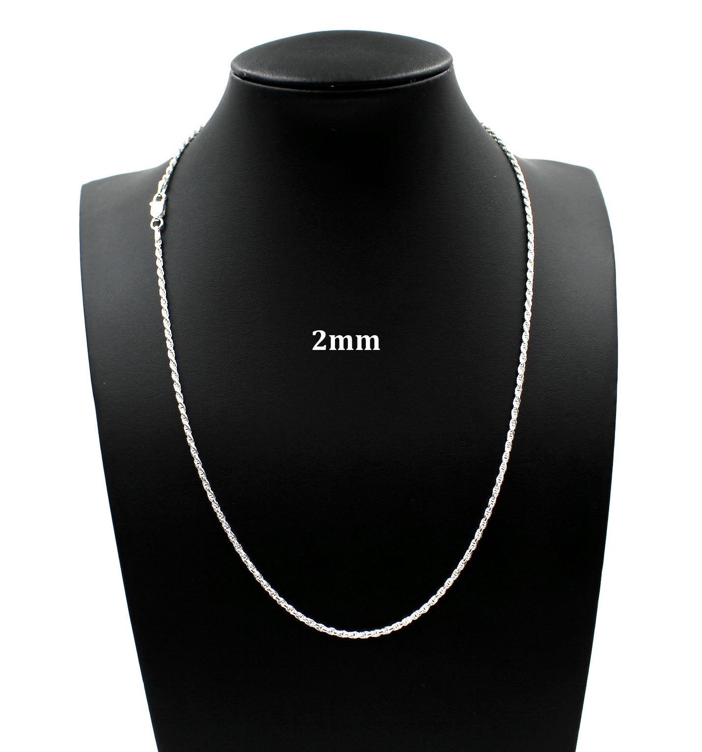 Jiayiqi 2mm-7mm Rope Chain Necklace Stainless Steel Never Fade