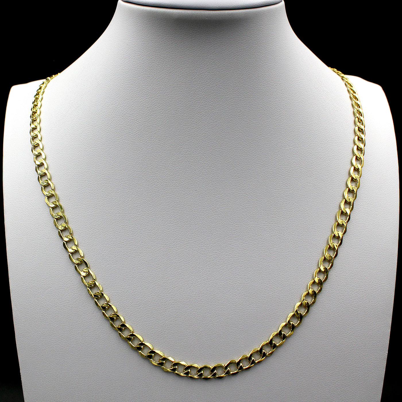 10K Solid Yellow Gold Cuban Link Chain Necklace 5.5MM 18" 20" 22" 24" 26"