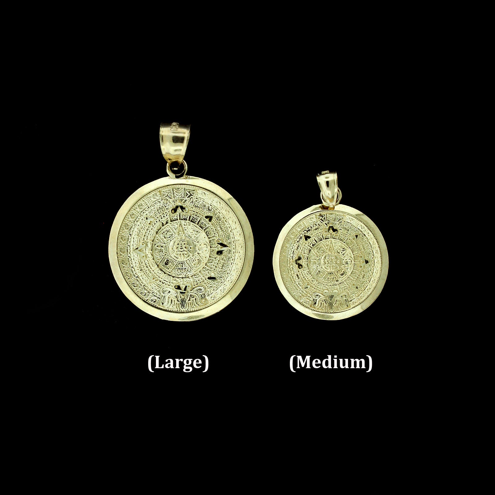 14k gold deals aztec calendar pendant