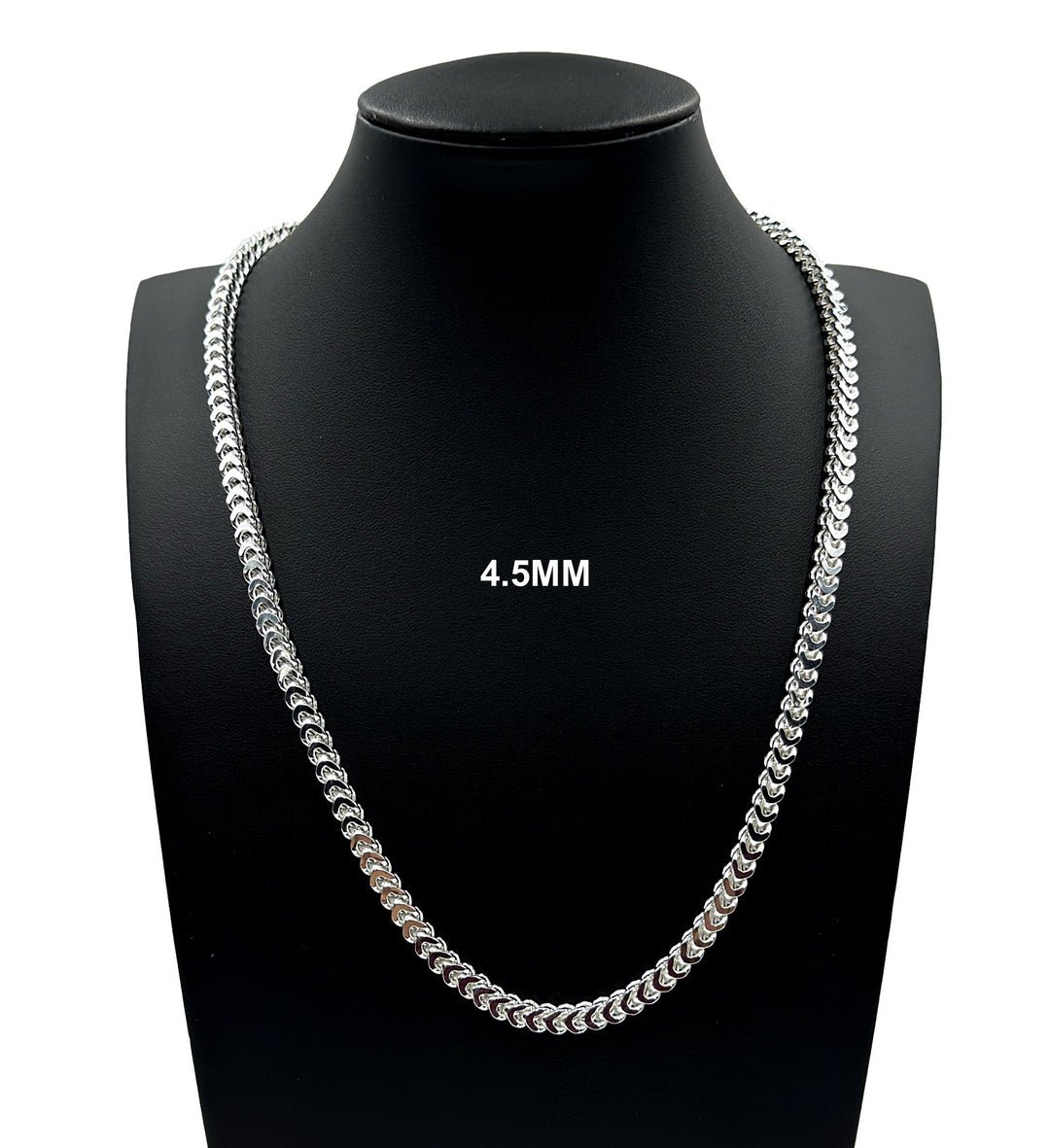 4.5MM Solid 925 Sterling Silver Franco Link Chain Necklace or Bracelet ITALY