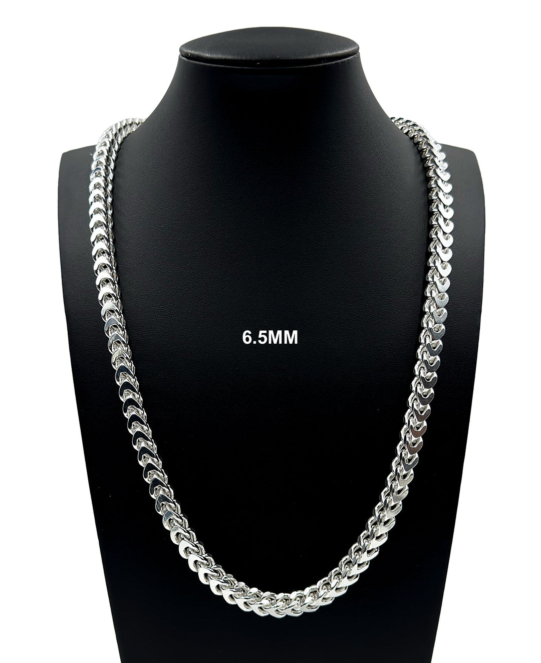 6.5MM Solid 925 Sterling Silver Franco Link Chain Necklace or Bracelet ITALY