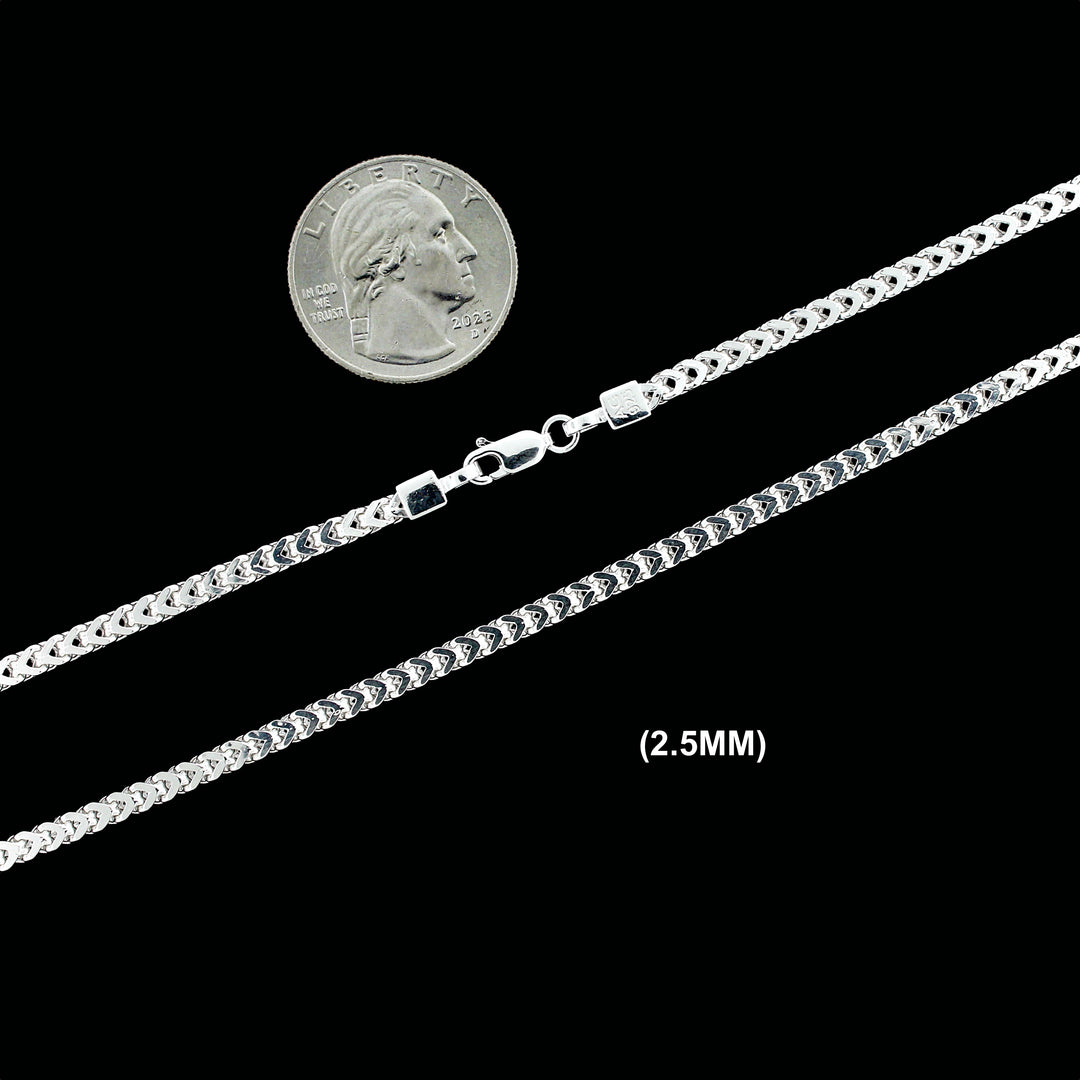 Real Solid 925 Sterling Silver Franco Link Chain Necklace Bracelet 2.5mm 3mm 3.5mm 4.5mm 5.5mm 6.5mm Gift For Men &amp; Women ITALY