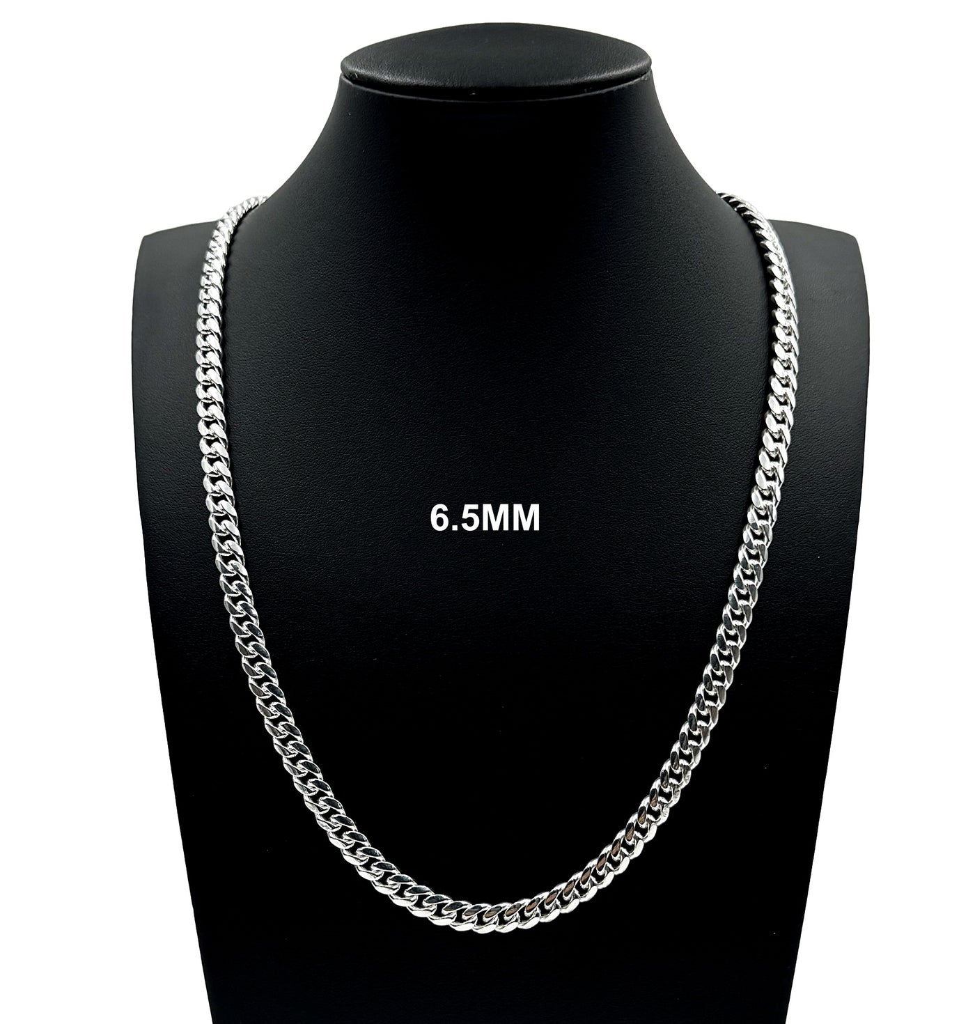 Real 6.5MM Solid 925 Sterling Silver Italian MIAMI CUBAN LINK CHAIN Necklace UNISEX