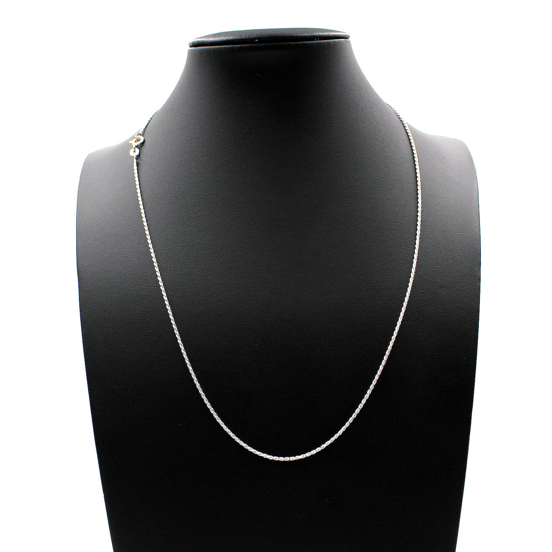 1.2MM Solid 925 Sterling Silver Italian DIAMOND CUT ROPE CHAIN Necklace UNISEX
