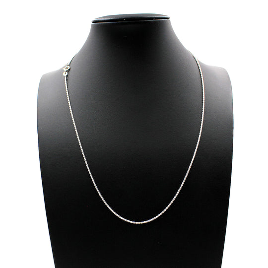1.2MM Solid 925 Sterling Silver Italian DIAMOND CUT ROPE CHAIN Necklace UNISEX