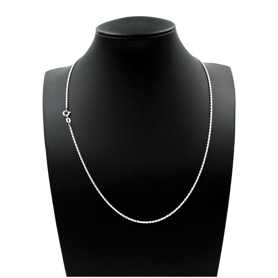 1.5MM Solid 925 Sterling Silver Italian DIAMOND CUT ROPE CHAIN Necklace UNISEX
