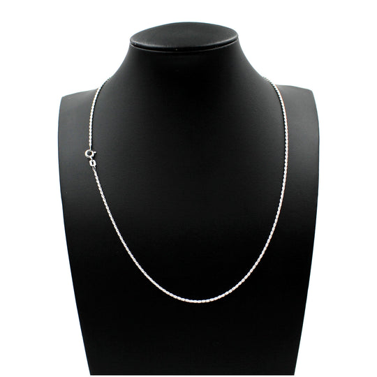 1.5MM Solid 925 Sterling Silver Italian DIAMOND CUT ROPE CHAIN Necklace UNISEX