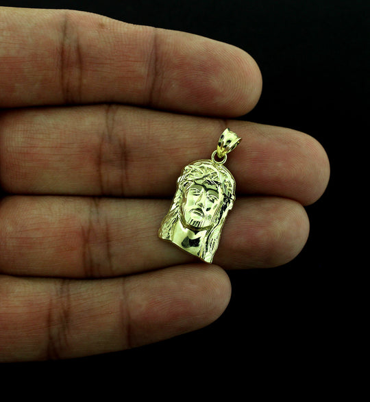 10K Solid Yellow Gold Diamond Cut Men&