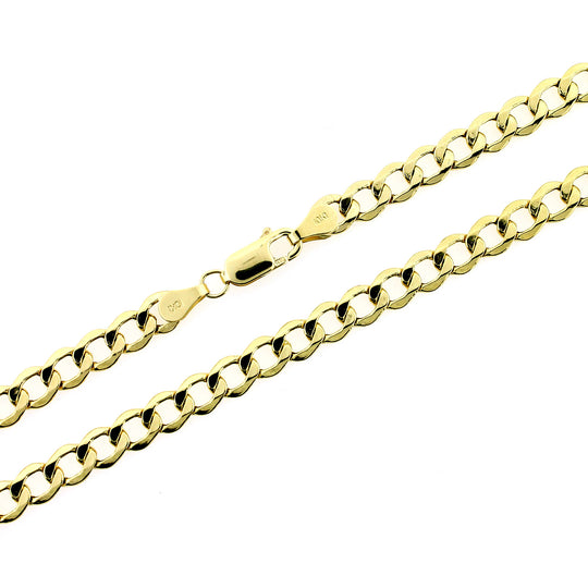 10K Solid Yellow Gold Cuban Link Chain Necklace 5.5MM 18" 20" 22" 24" 26"