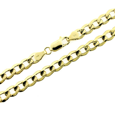 10K Solid Yellow Gold Cuban Link Chain Necklace 6.5MM 20" 22" 24" 26"