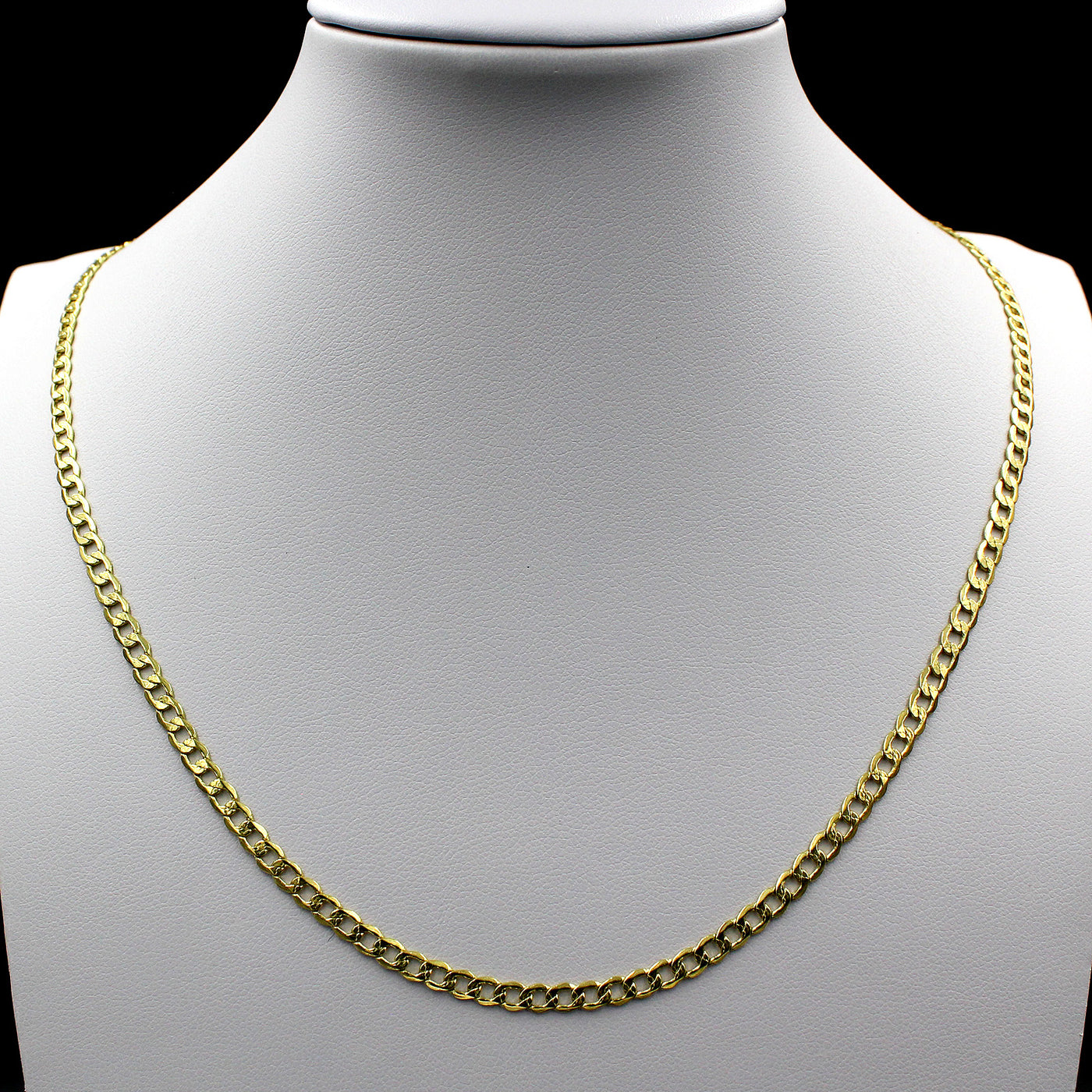 10K Yellow Gold 2mm - 6.5mm Cuban Curb Link Chain Pendant Necklace 14" - 30"