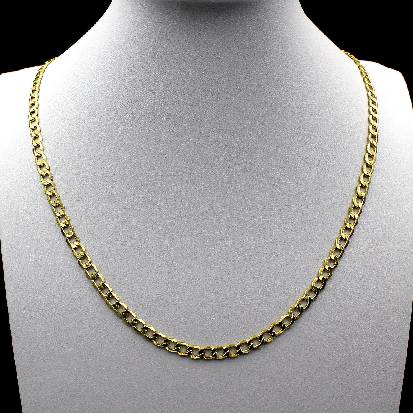 10K Solid Yellow Gold Cuban Link Chain Necklace 2.5MM 16" 18" 20" 22" 24"
