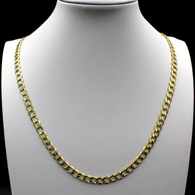 10K Yellow Gold 2mm - 6.5mm Cuban Curb Link Chain Pendant Necklace 14" - 30"