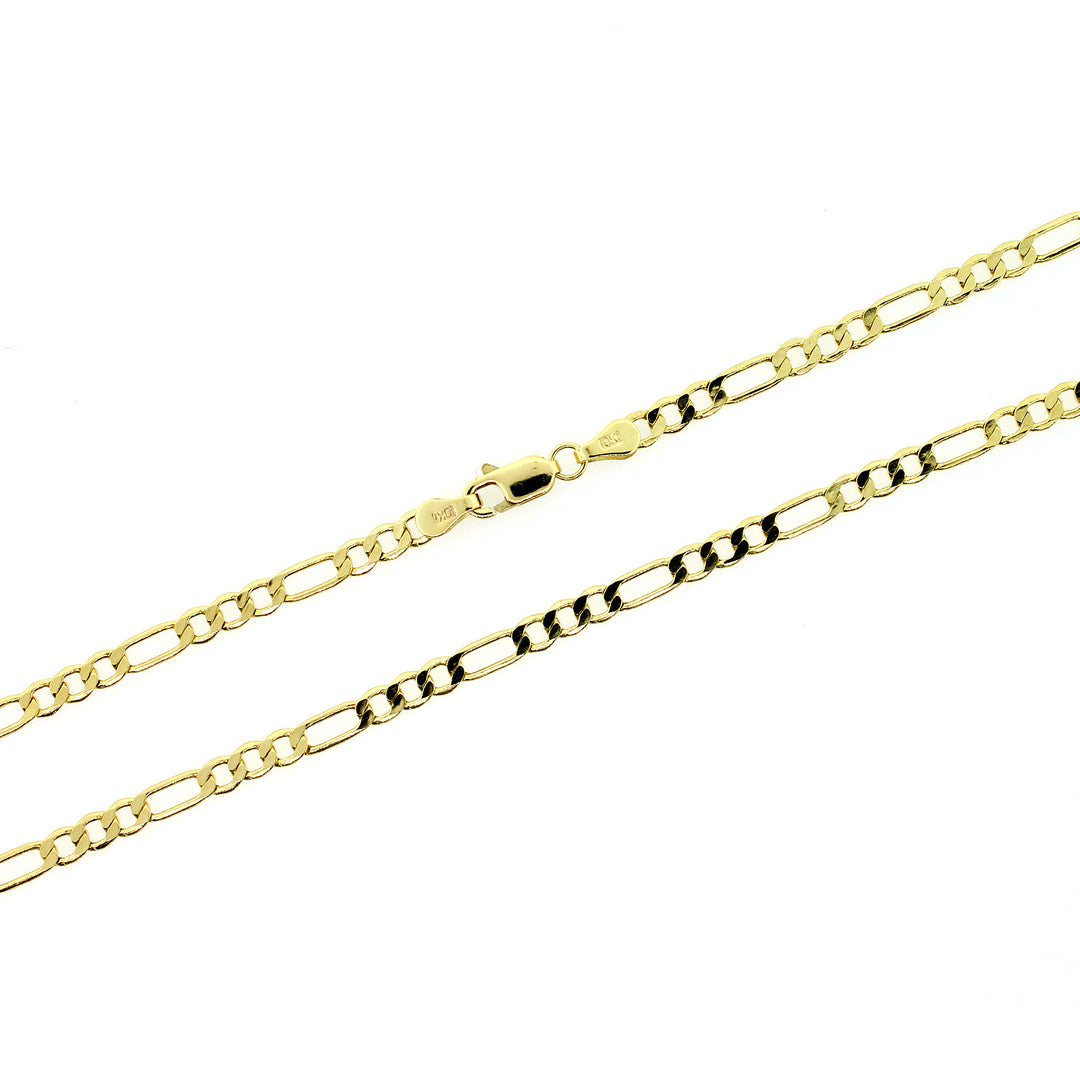アクセサリー 10K Figaro Necklace 51cm 2mm Nuragold 10k Real Yellow Gold Figaro Link 2mm Chain Necklace
