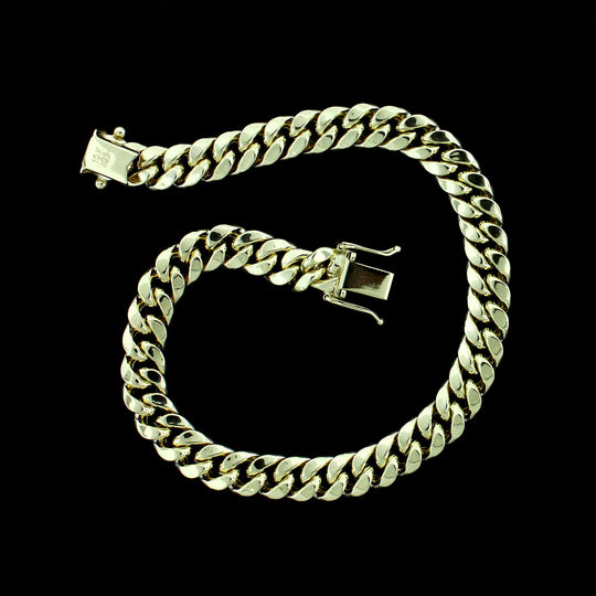 10K Yellow Gold Mens Miami Cuban Link Bracelet 6MM 9" Inch Box Lock