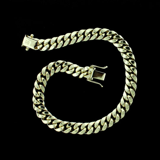 10K Yellow Gold Mens Miami Cuban Link Bracelet 6MM 9" Inch Box Lock