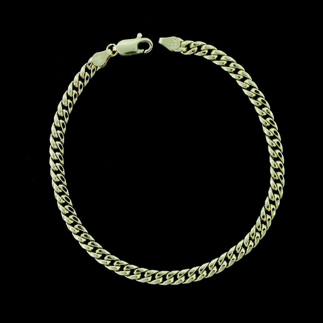 10K Yellow Gold Mens Miami Cuban Link Bracelet 5MM 8" Inch Lobster Lock