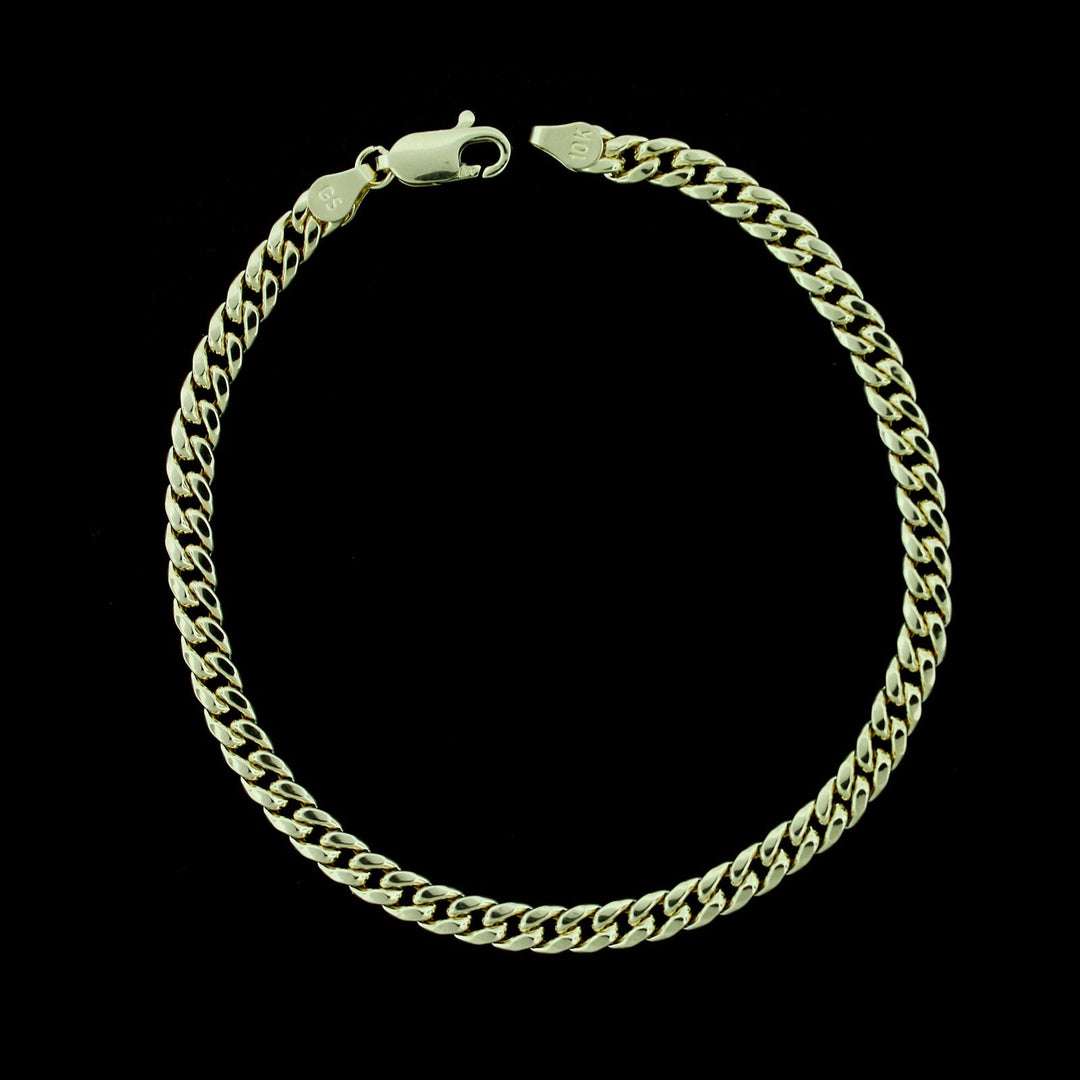 10K Yellow Gold Mens Miami Cuban Link Bracelet 5MM 9" Inch Lobster Lock