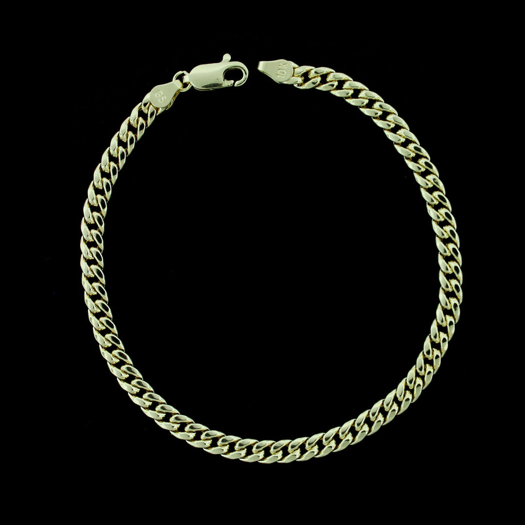 10K Yellow Gold Mens Miami Cuban Link Bracelet 5MM 8" Inch Lobster Lock