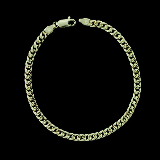 10K Yellow Gold Mens Miami Cuban Link Bracelet 5MM 8" Inch Lobster Lock