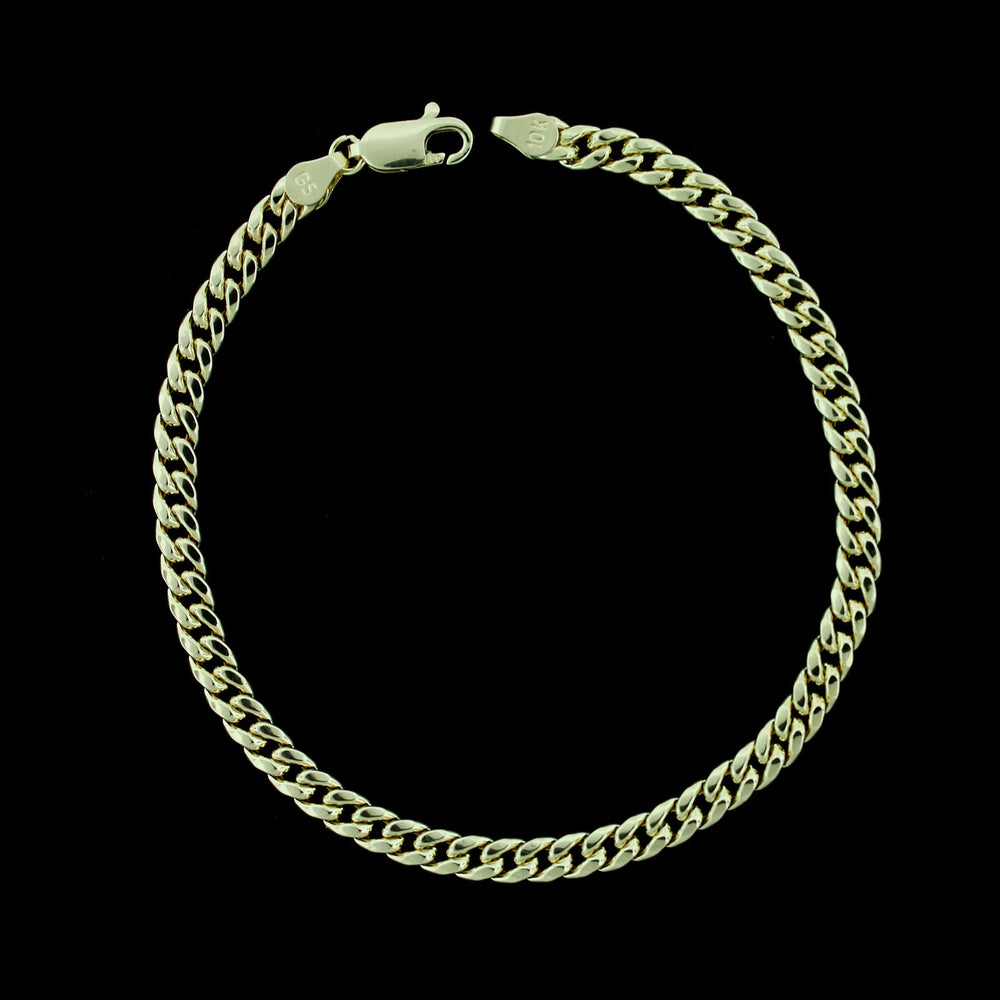 10K Yellow Gold Mens Miami Cuban Link Bracelet 5MM 9" Inch Lobster Lock