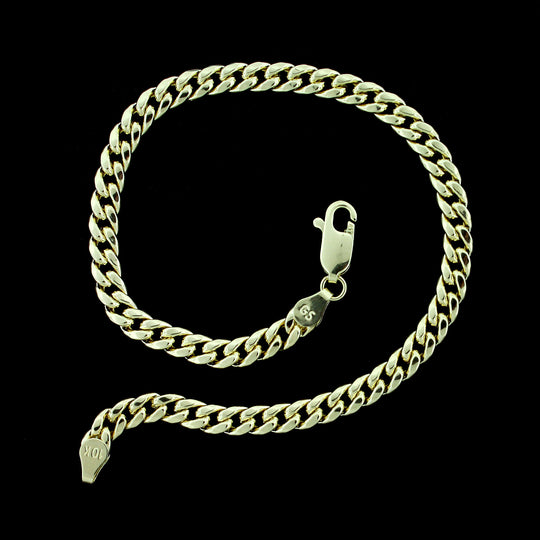 10K Yellow Gold Mens Miami Cuban Link Bracelet 5MM 8" Inch Lobster Lock