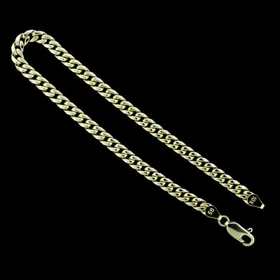 10K Yellow Gold Mens Miami Cuban Link Bracelet 5MM 9" Inch Lobster Lock