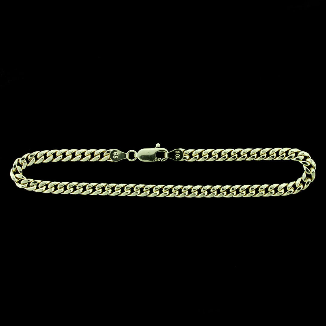 10K Yellow Gold Mens Miami Cuban Link Bracelet 5MM 8" Inch Lobster Lock