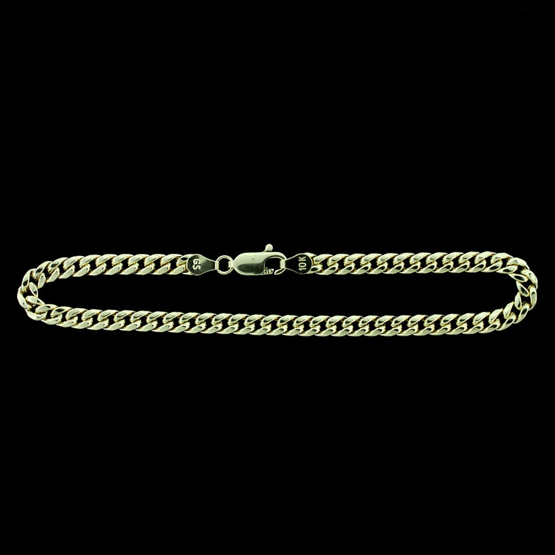 10K Yellow Gold Mens Miami Cuban Link Bracelet 5MM 9" Inch Lobster Lock