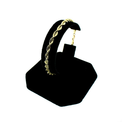 Real 10K Yellow Gold 5mm Rope Chain Bracelet Anklet Men Women 8" 9"