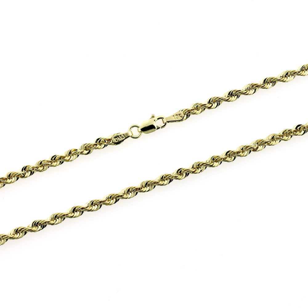 10K Yellow Gold Rope Chain Necklace 2.5MM 14" 16" 18" 20" 22" 24" 26" 28" 30"