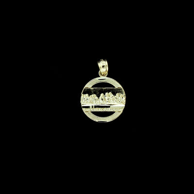 Real 10K Solid Yellow Gold Last Supper Charm Pendant Round Jesus Medallion